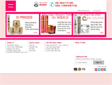 Tablet Screenshot of evprincesscosmetic.com